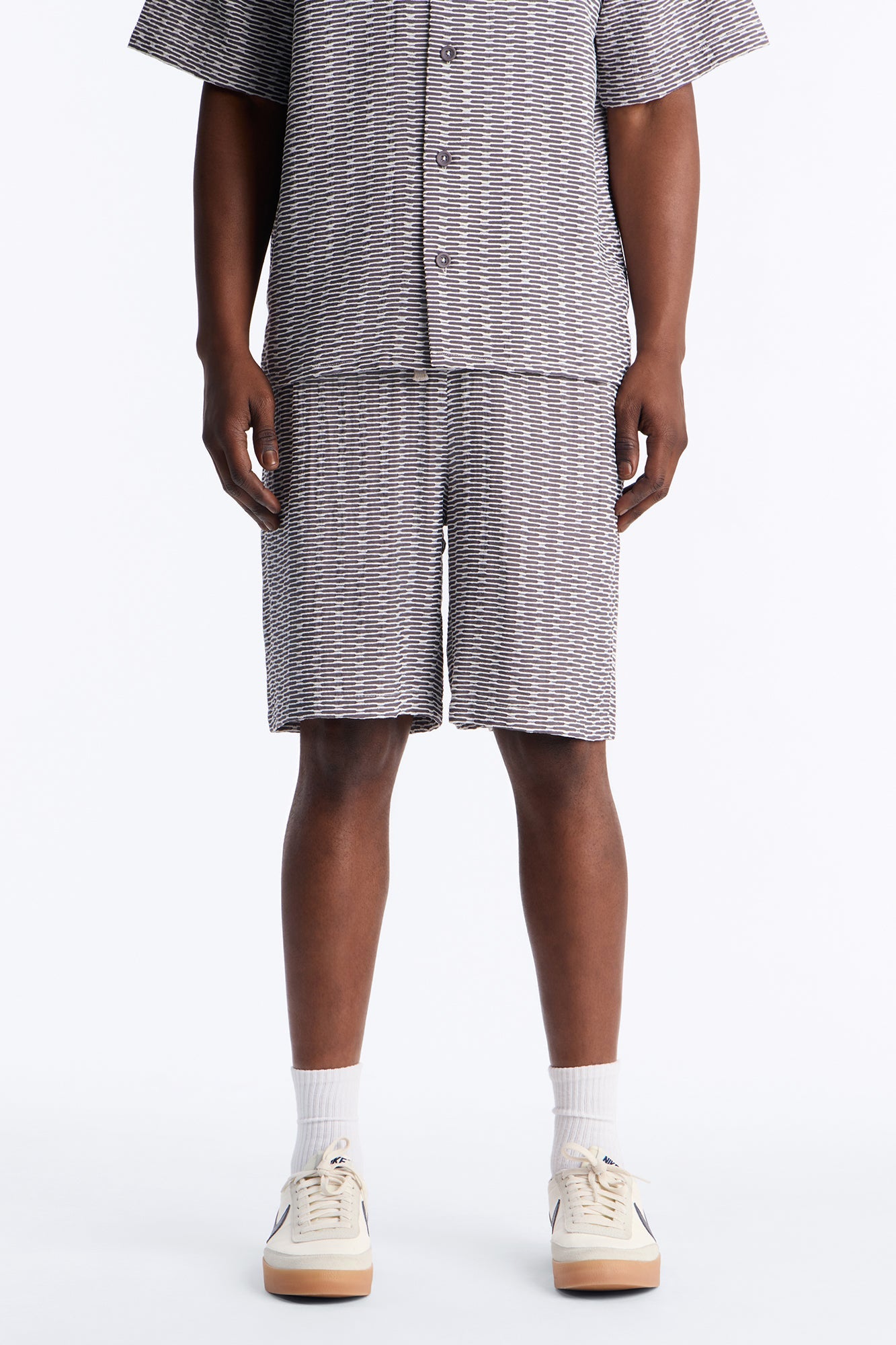 Chenille Terrace Textured Relaxed Short - Grey image 1