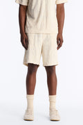 Relaxed Cloud Jacquard Terry Short - Cream image 1