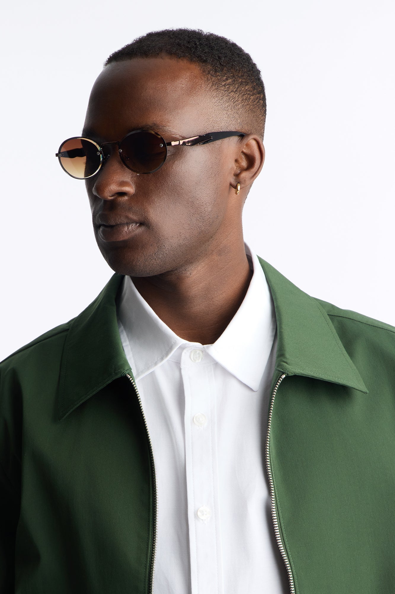 Watch Your Back Circular Sunglasses - Brown image 1
