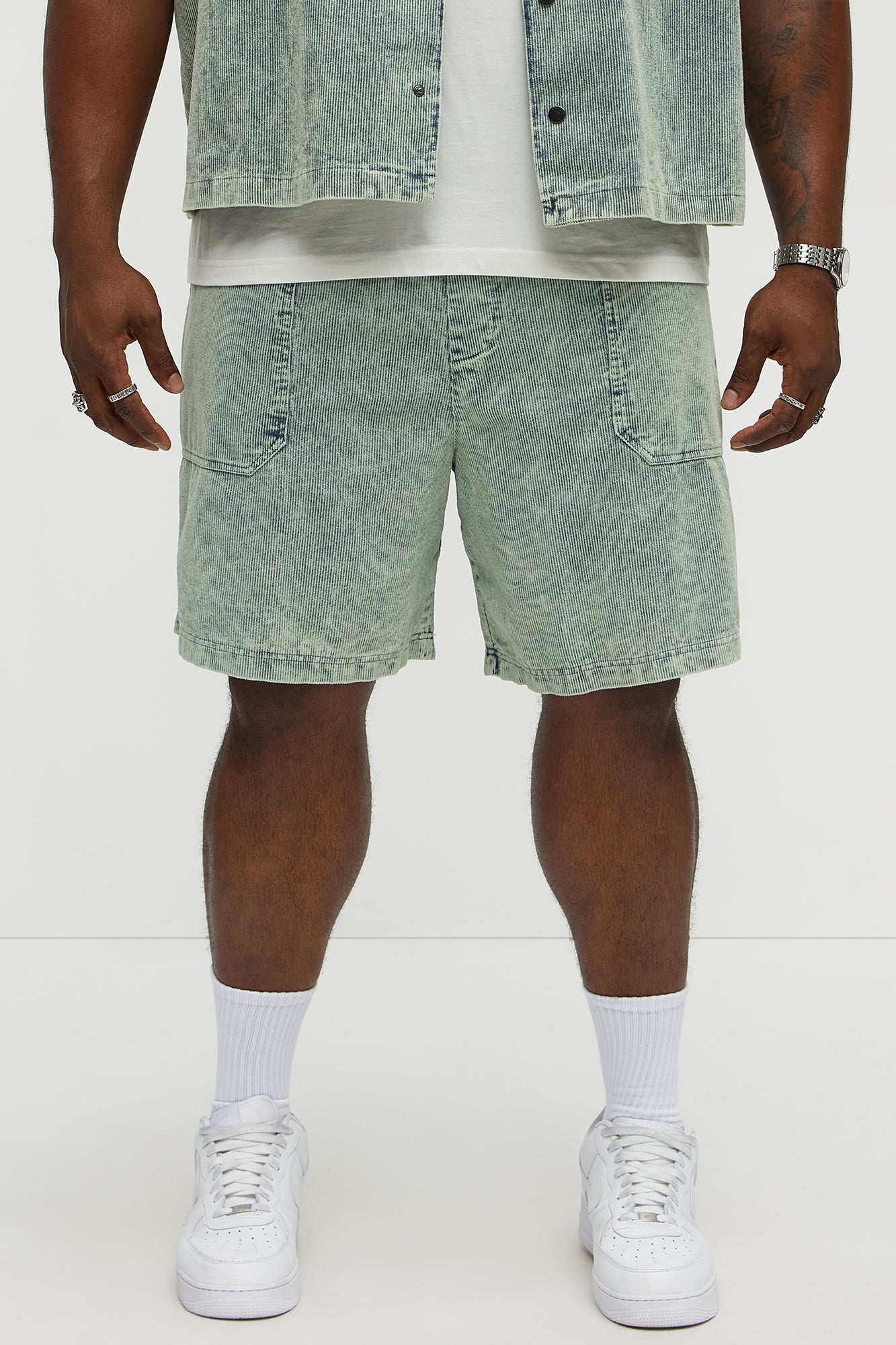 Ohio Corduroy Relaxed Shorts - Blue/combo image 1