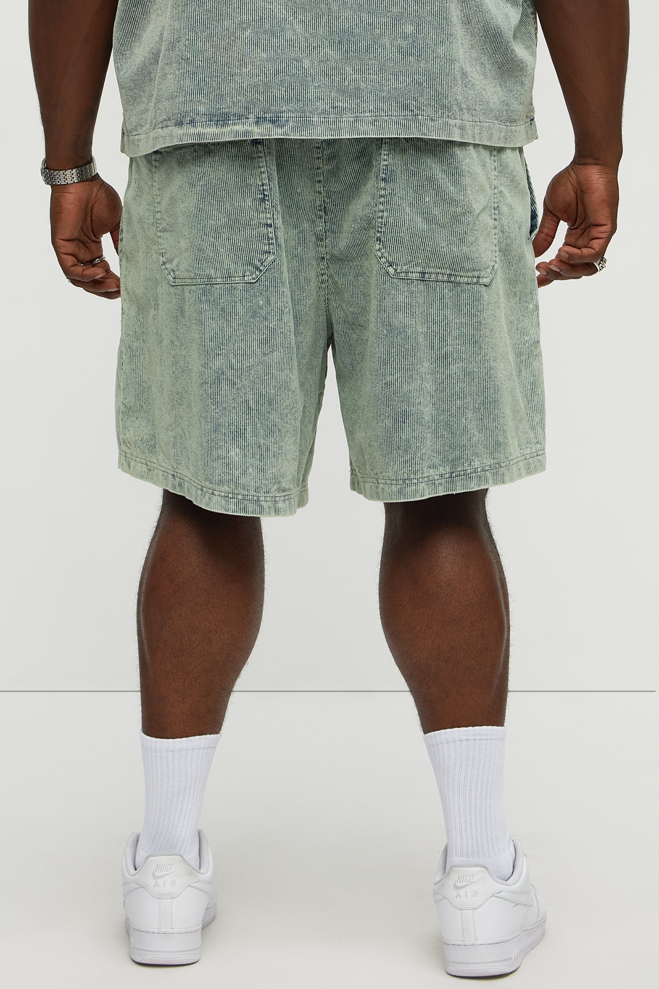 Ohio Corduroy Relaxed Shorts - Blue/combo image 4