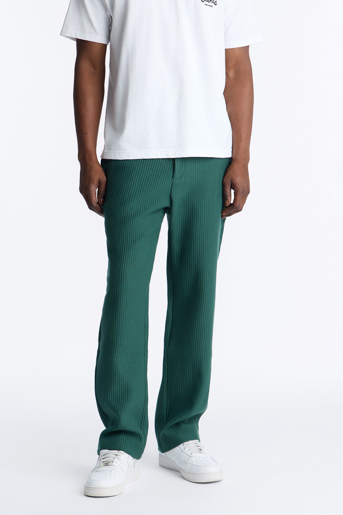 Textured Fleece Straight Leg Pant - Hunter Green image 1