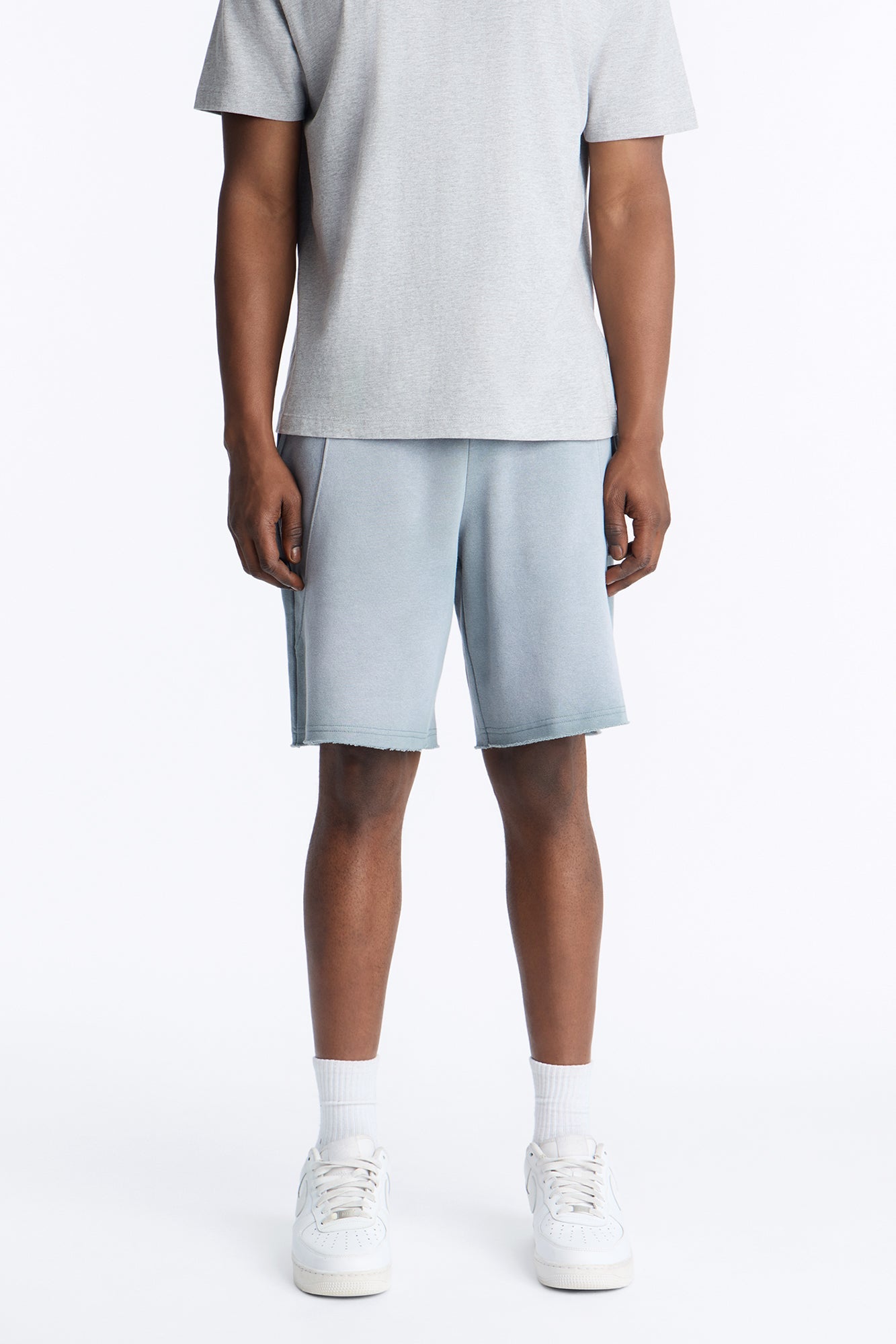 Boiler Washed Raw Hem Sweatshort - Slate Blue image 1