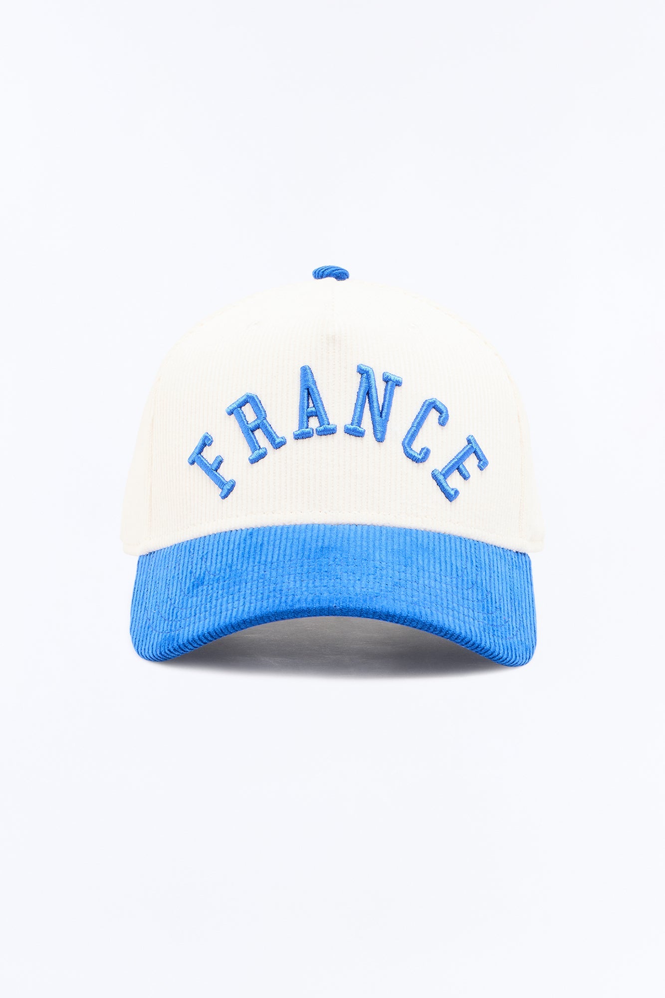 France Corduroy Baseball Hat - White/combo image 1