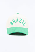 Brazil Corduroy Baseball Hat - White/combo image 1