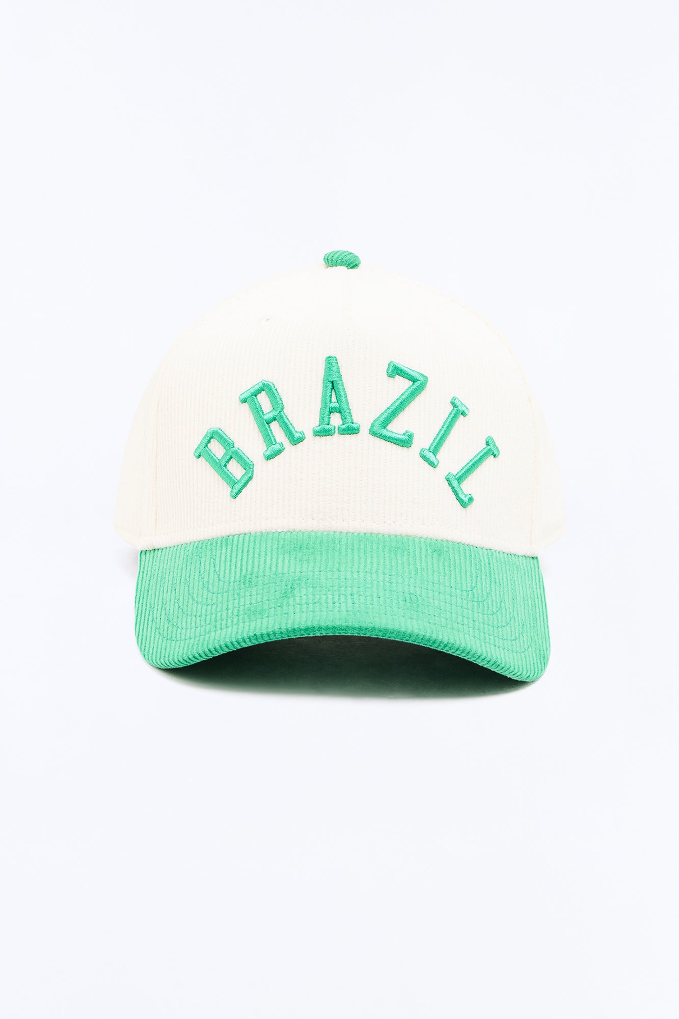Brazil Corduroy Baseball Hat - White/combo image 1