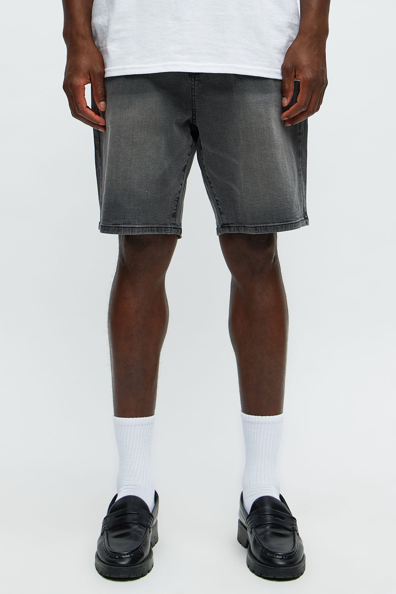 Cornell Slim Denim Shorts - Black Wash image 1