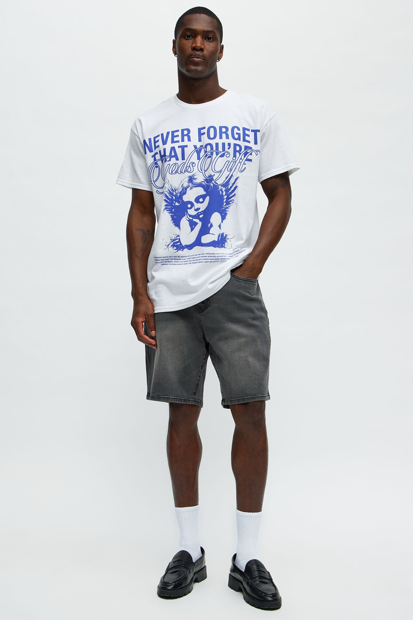 Cornell Slim Denim Shorts - Black Wash image 2