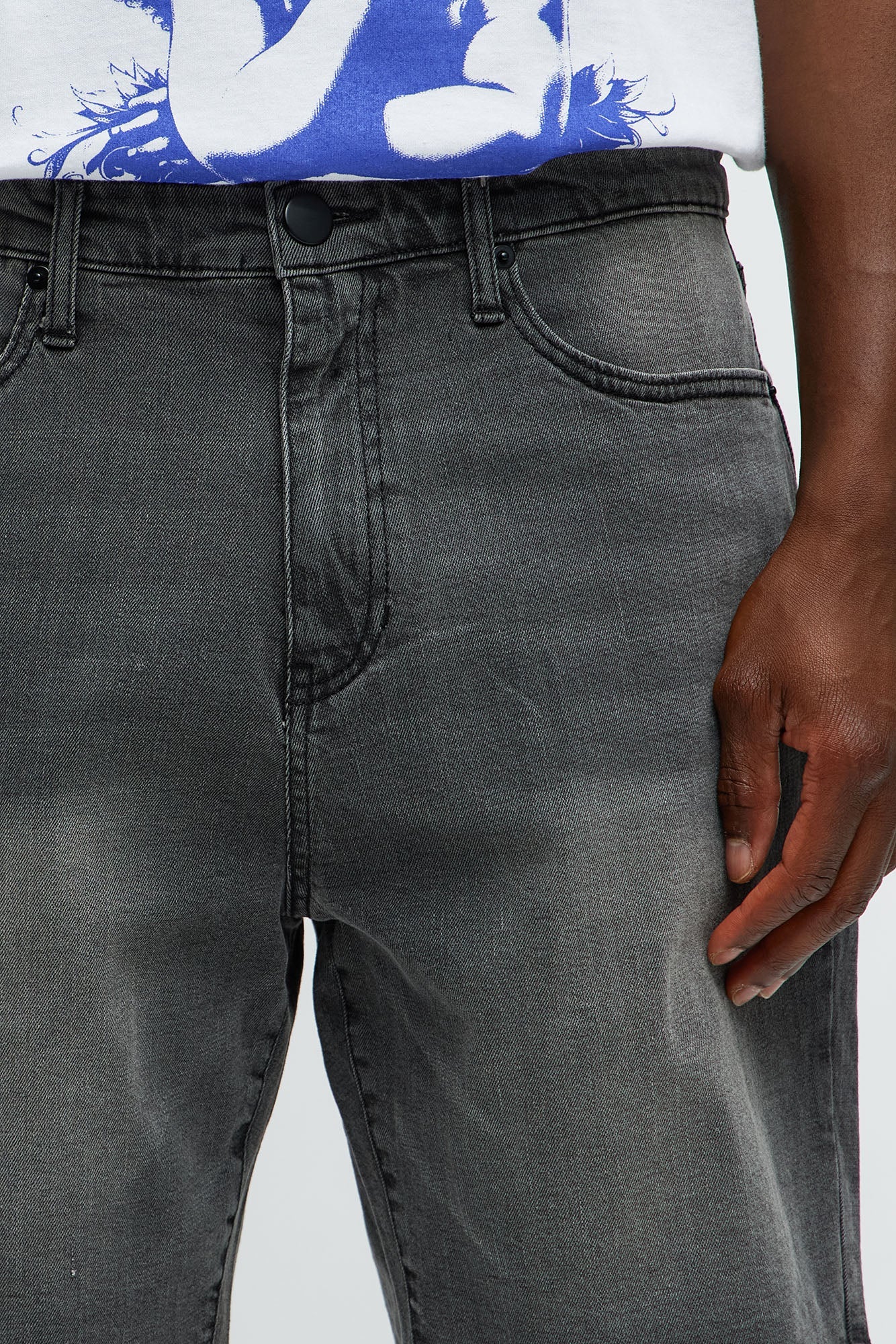Cornell Slim Denim Shorts - Black Wash image 3