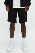 Mike Relaxed Denim Shorts - Black image 1
