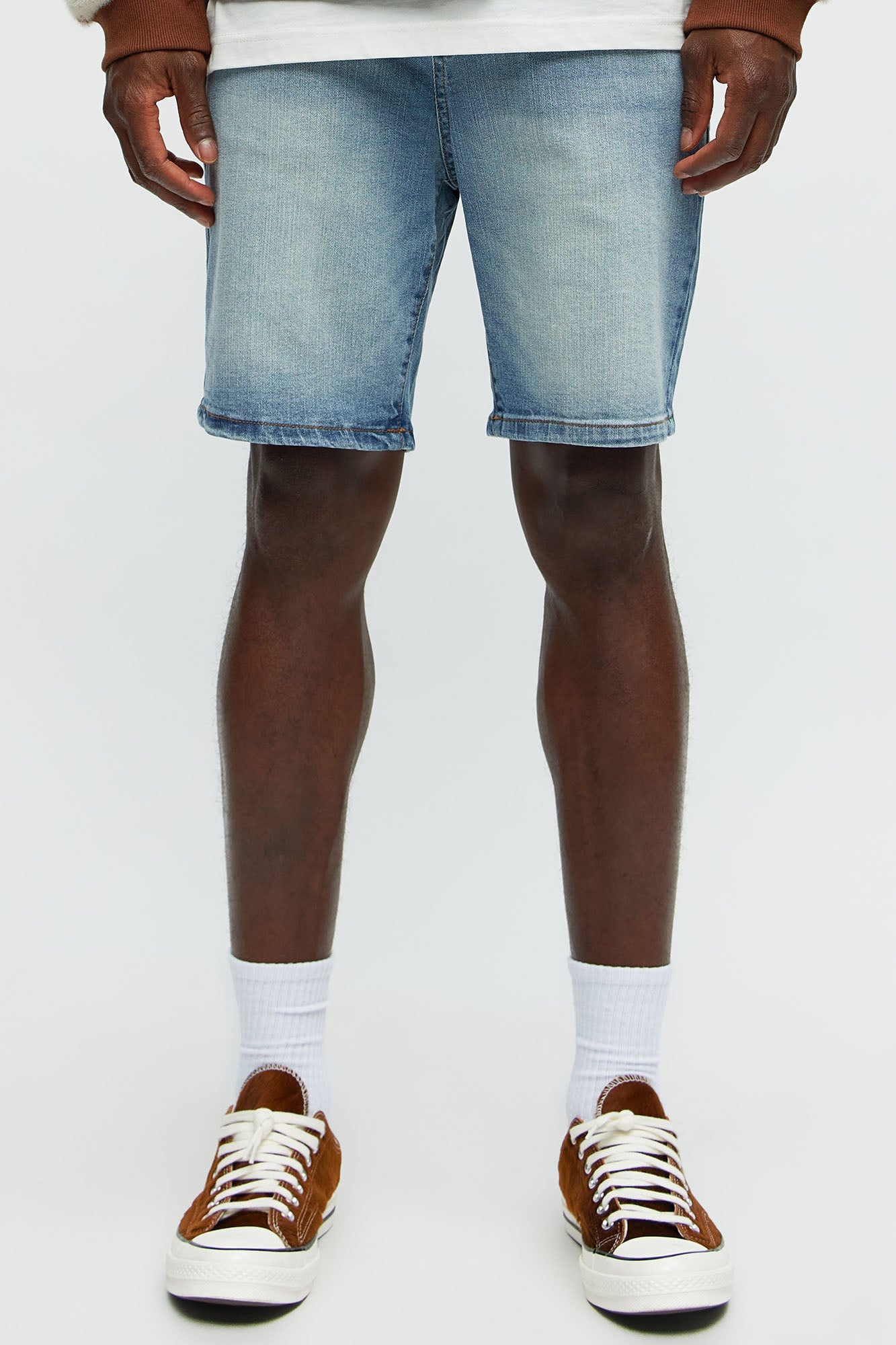 Cornell Slim Denim Shorts - Light Wash image 1