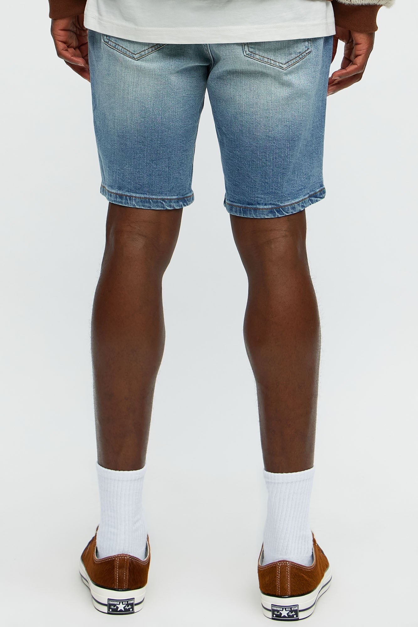 Cornell Slim Denim Shorts - Light Wash image 4