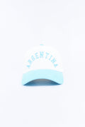 Argentina Corduroy Baseball Hat - White/Blue image 1