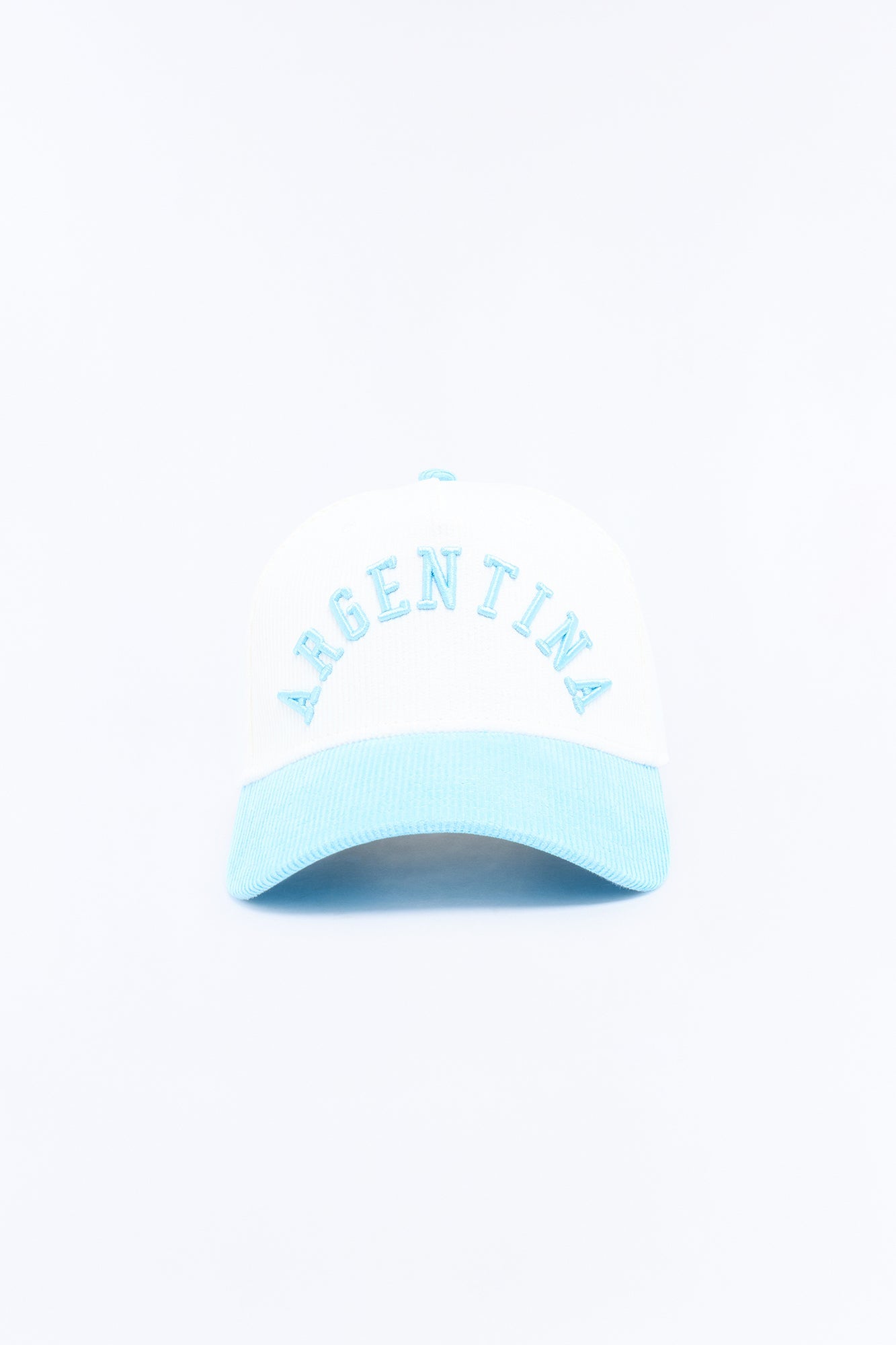 Argentina Corduroy Baseball Hat - White/Blue image 1