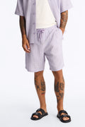 Chenille Terrace Textured Relaxed Short - Purple image 1