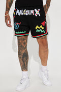 Malcom X Art Shorts - Black image 1
