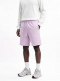 Soft Touch Washed Interlock Relaxed Sweatshort - Purple image 1