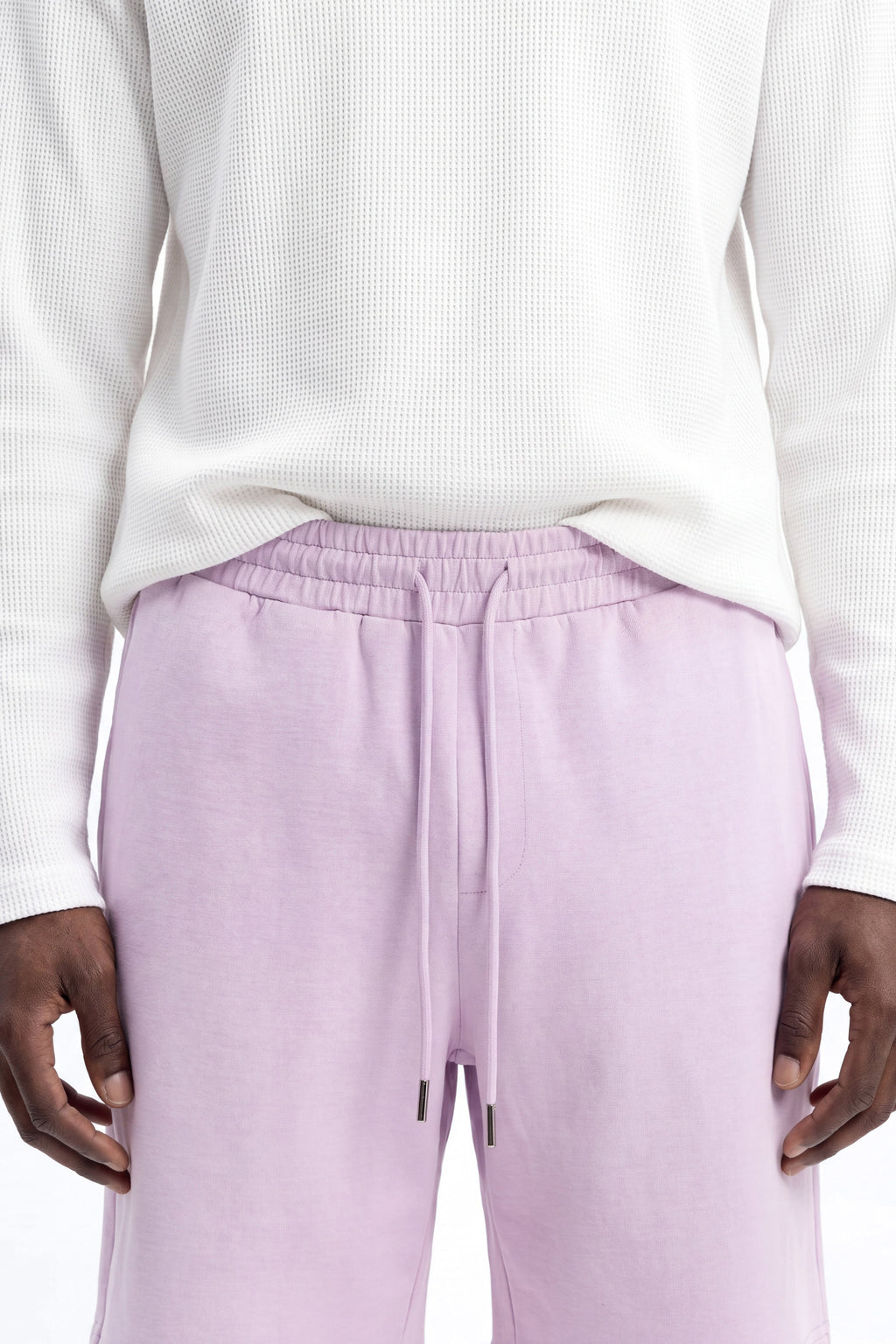Soft Touch Washed Interlock Relaxed Sweatshort - Purple image 3