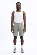 Soft Touch Washed Interlock Relaxed Sweatshort - Olive image 1