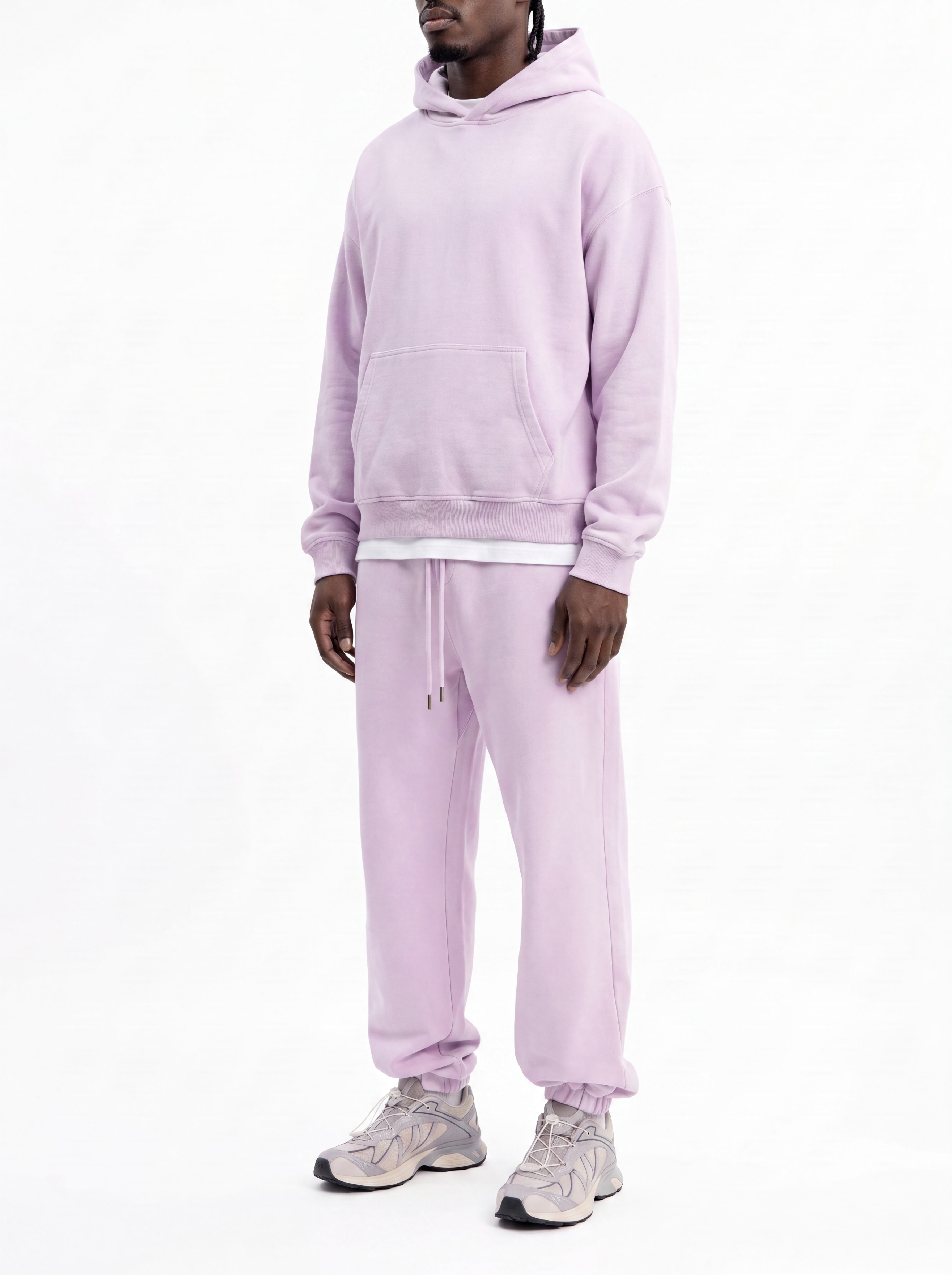 Soft Touch Washed Interlock Relaxed Jogger - Purple image 1