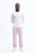 Soft Touch Washed Interlock Straight Leg Sweatpant - Purple image 1