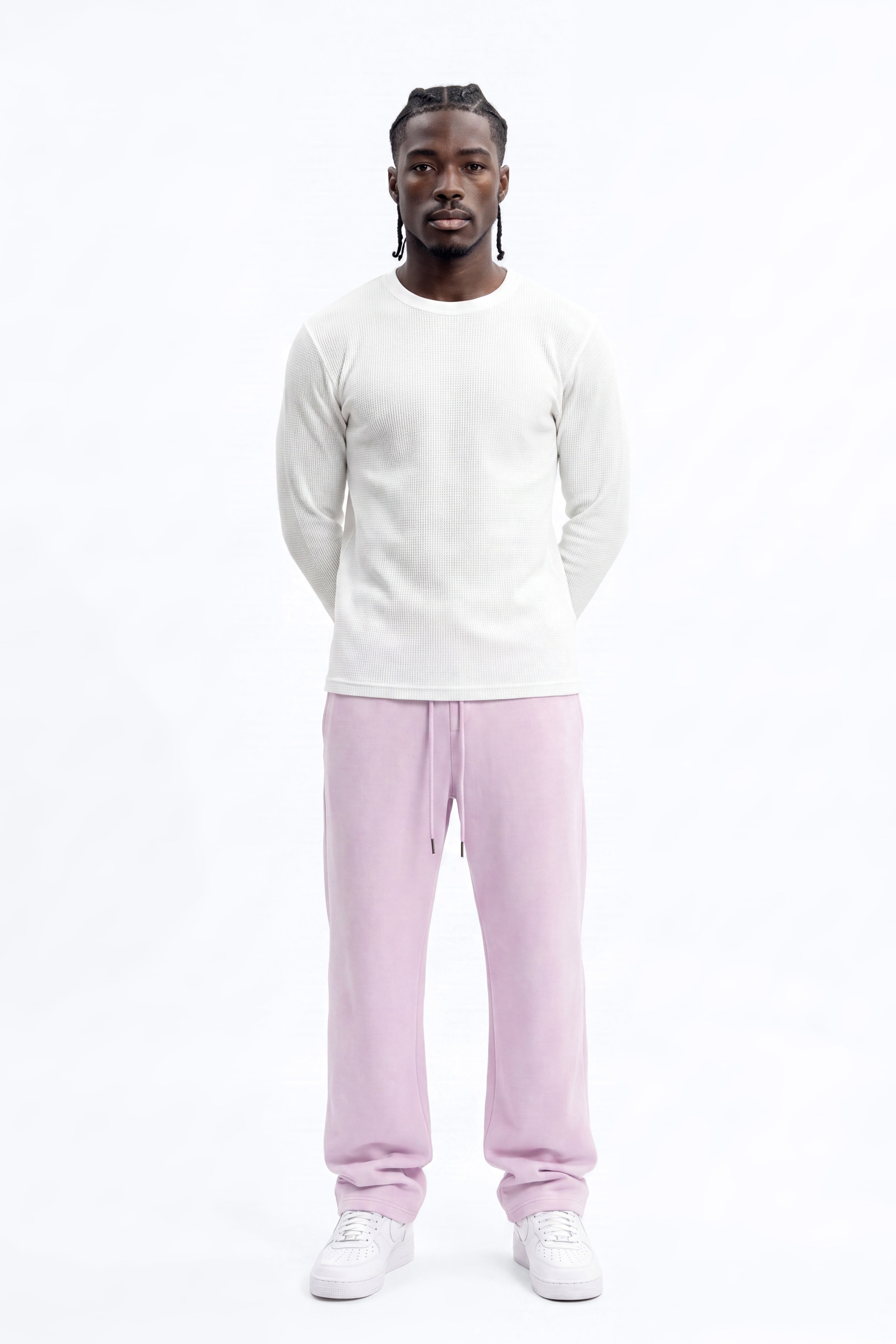 Soft Touch Washed Interlock Straight Leg Sweatpant - Purple image 1