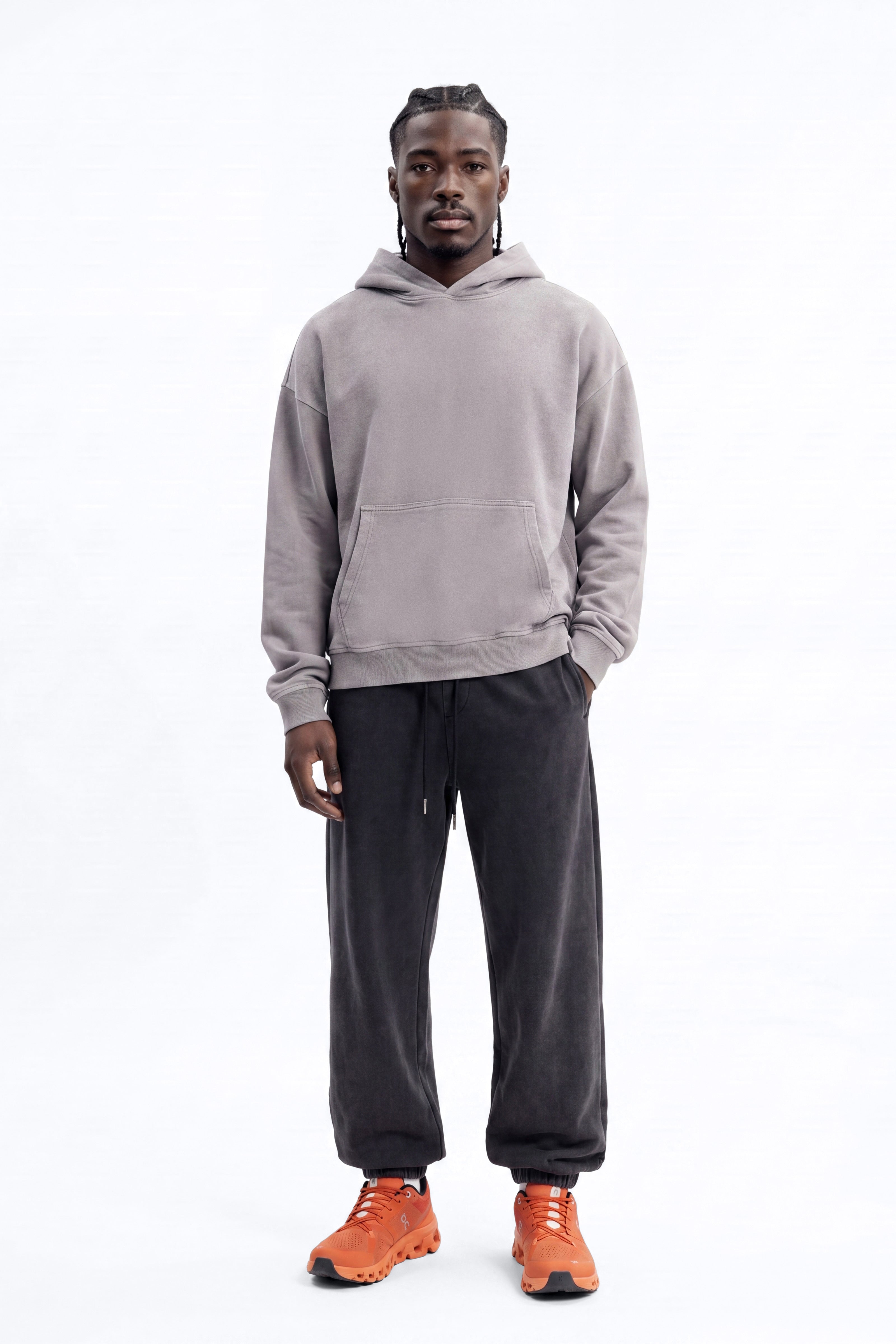 Soft Touch Washed Interlock Relaxed Jogger - Black Wash image 1