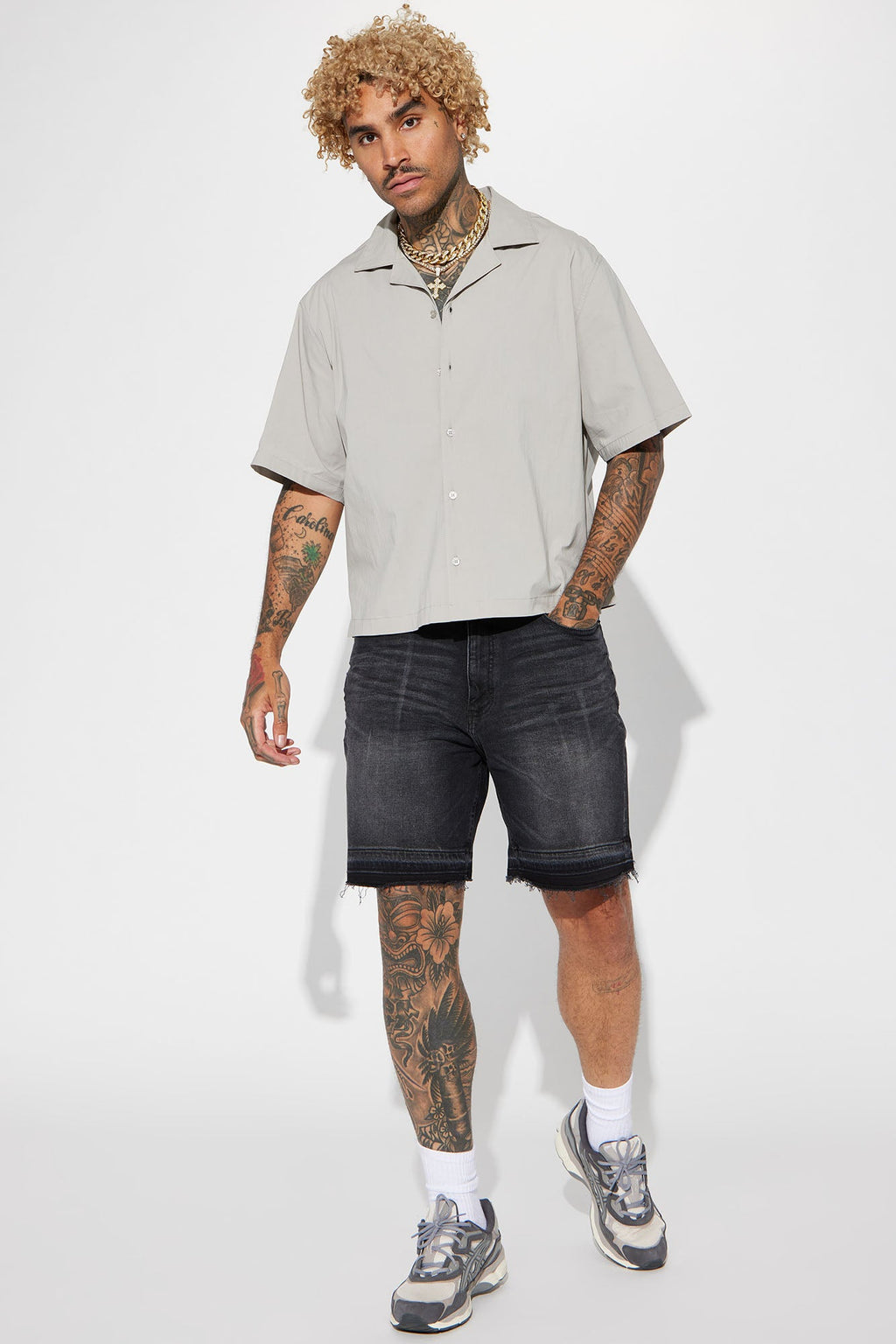 My Idea Relaxed Denim Shorts - Black Wash image 3