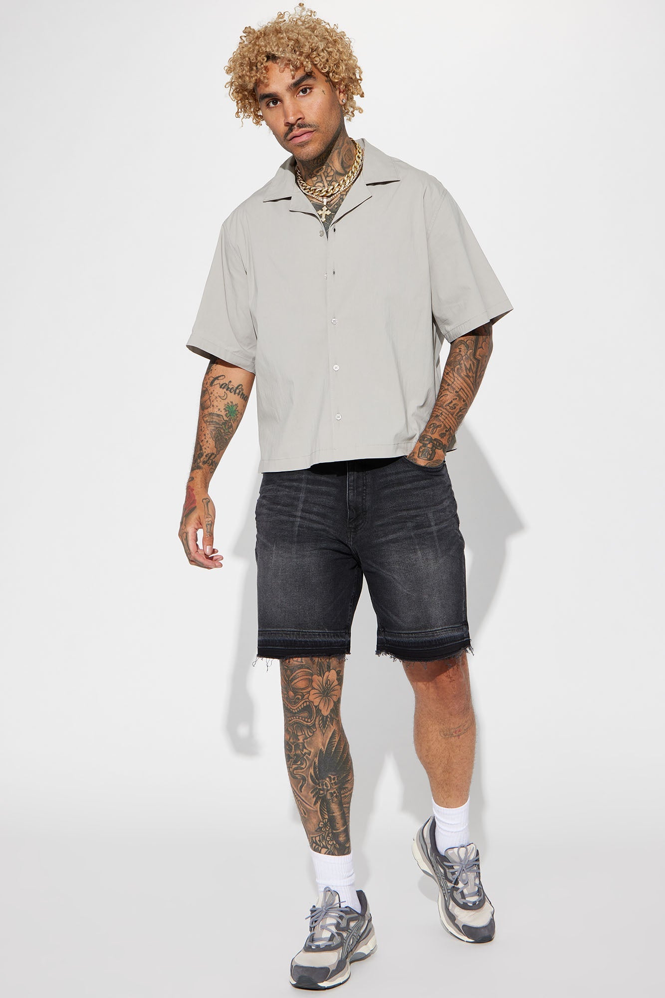 My Idea Relaxed Denim Shorts - Black Wash image 3