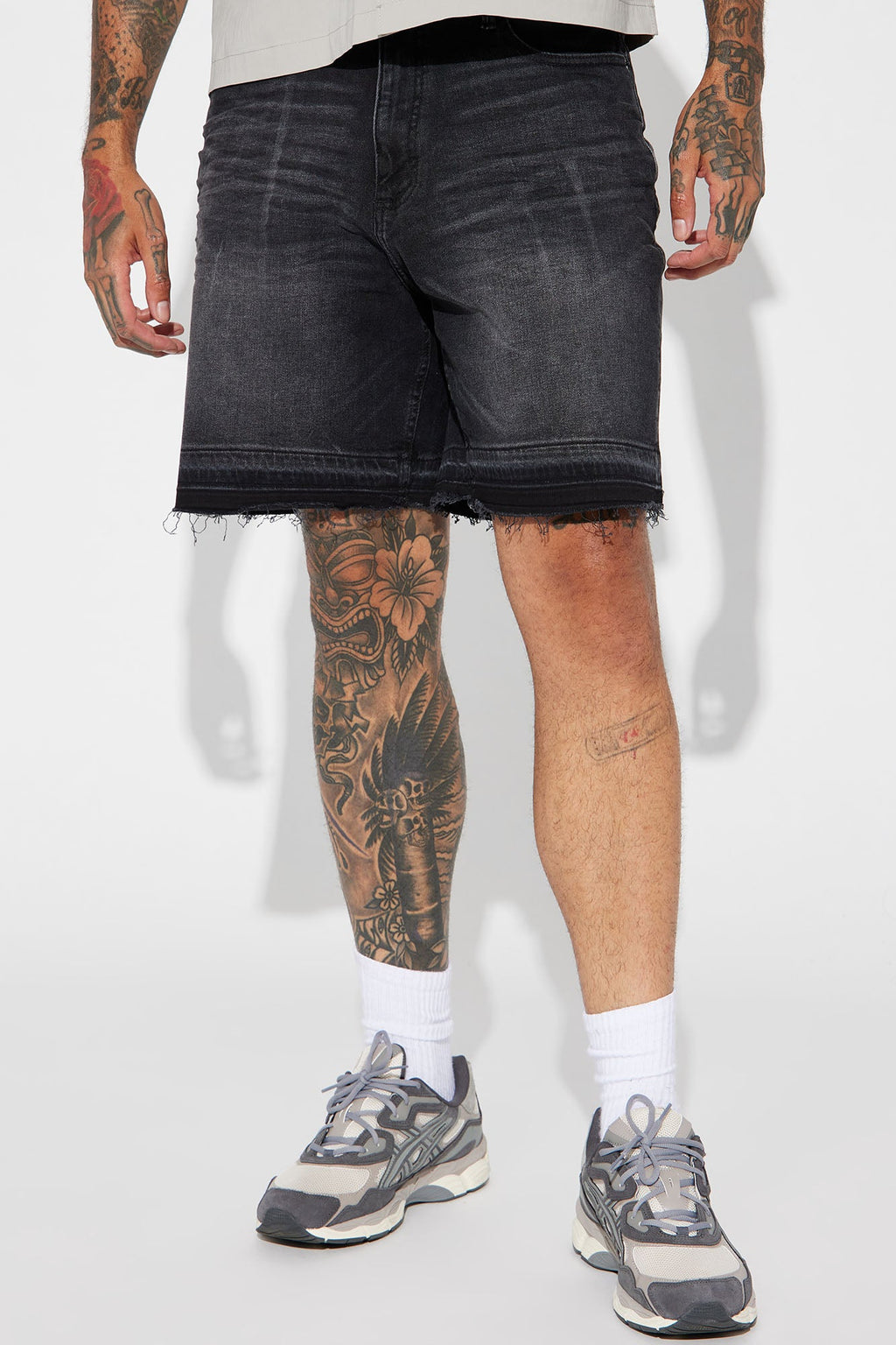 My Idea Relaxed Denim Shorts - Black Wash image 1