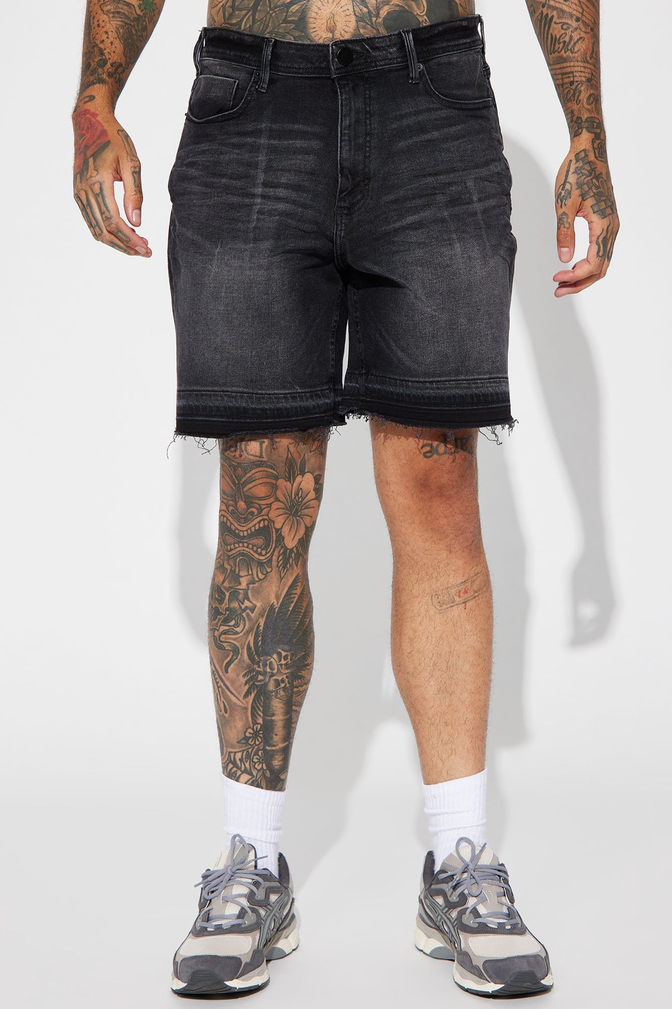My Idea Relaxed Denim Shorts - Black Wash image 4