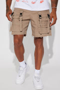 Stay On My Mind Relaxed Utility Short - Taupe image 1