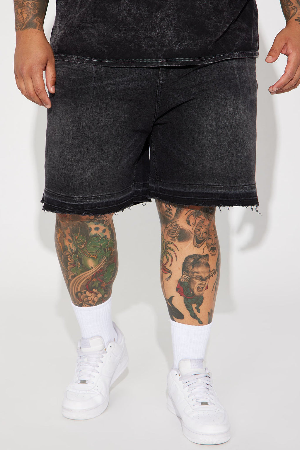 My Idea Relaxed Denim Shorts - Black Wash image 2