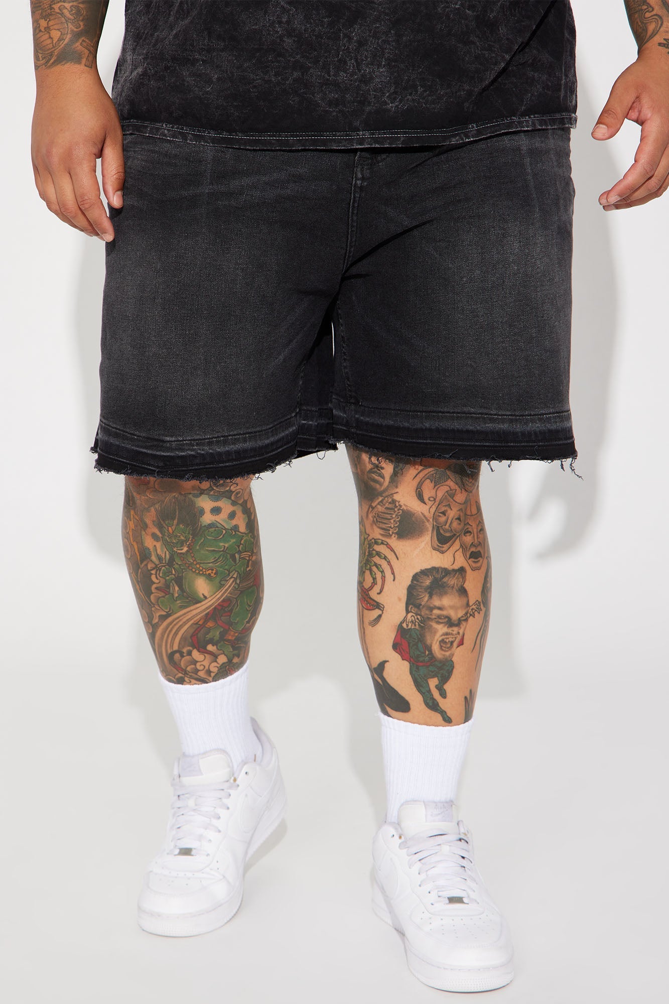 My Idea Relaxed Denim Shorts - Black Wash image 2