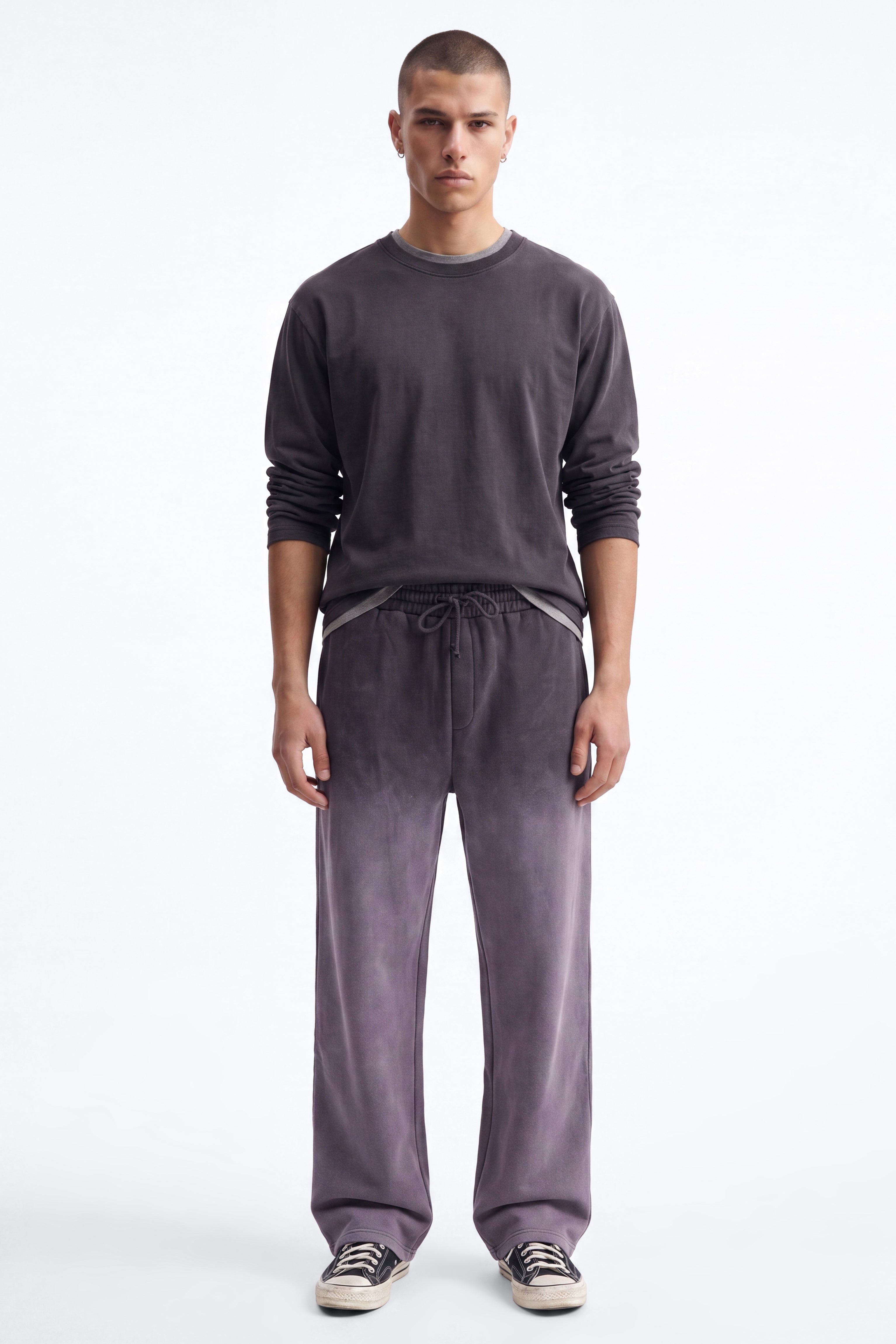 Kane Vintage Studded Baggy Sweatpant - Washed Black image 1