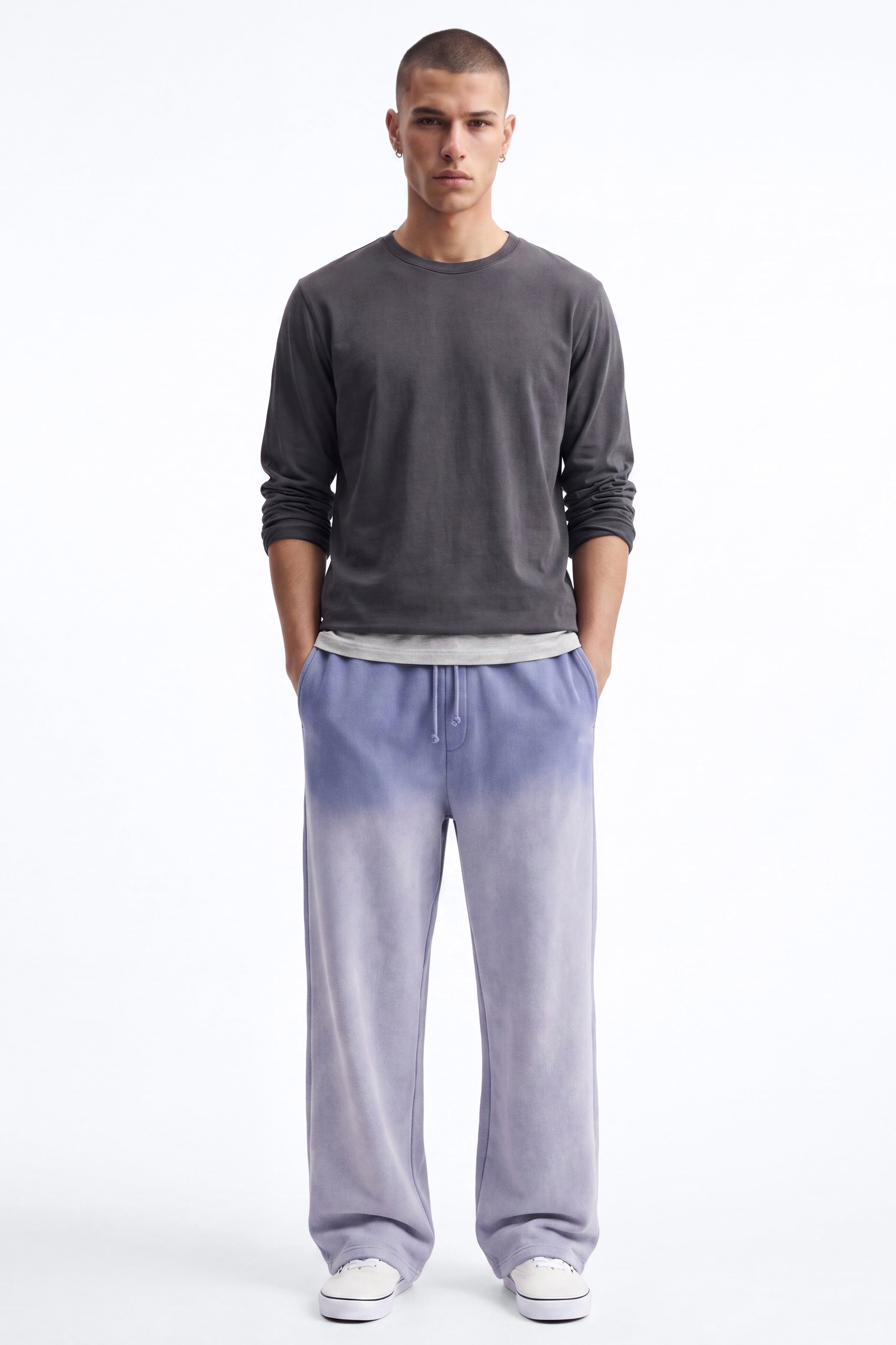 Kane Vintage Studded Baggy Sweatpant - Washed Blue image 1