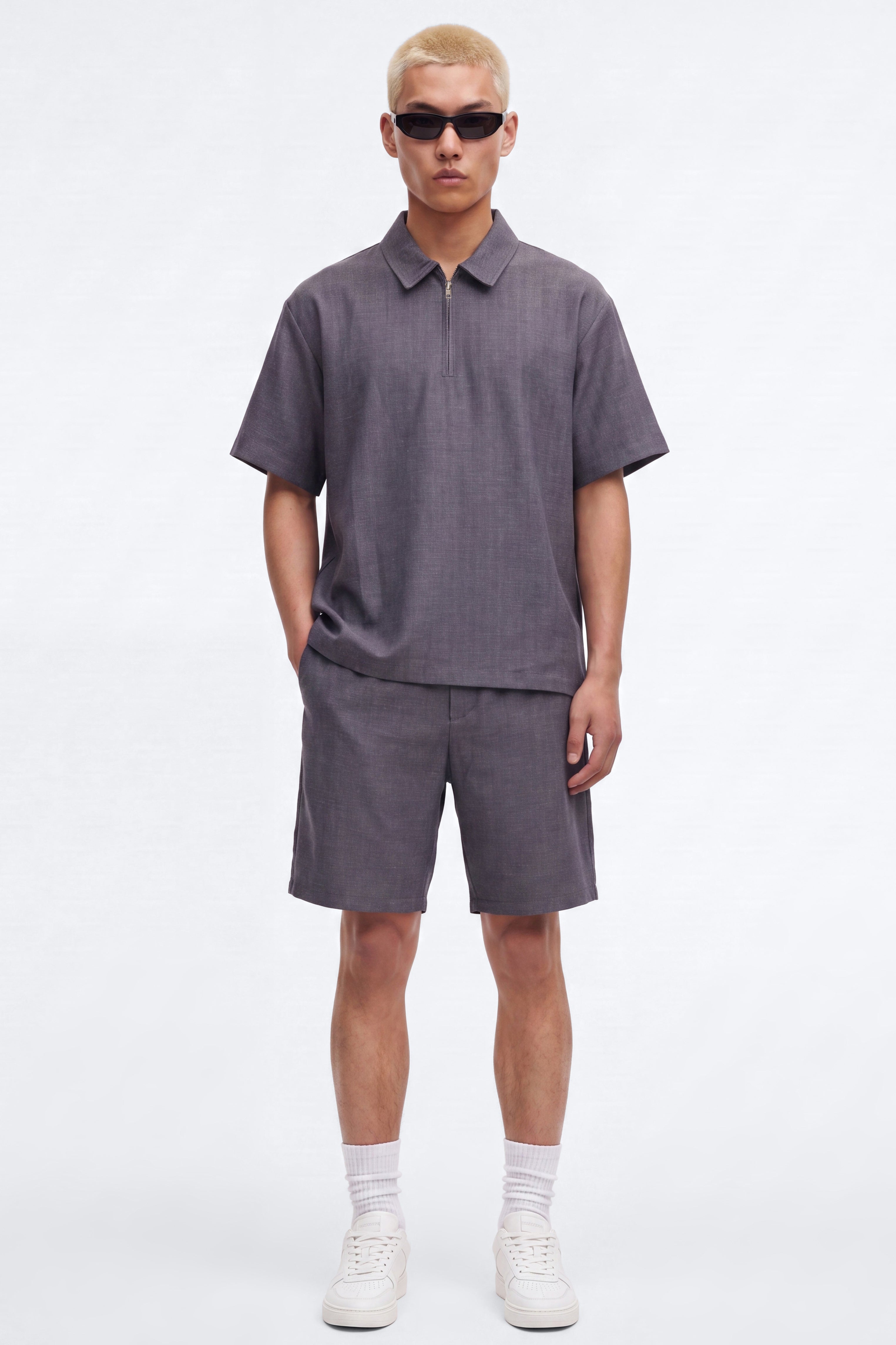 Laurel Linen Relaxed Short - Navy/combo image 1