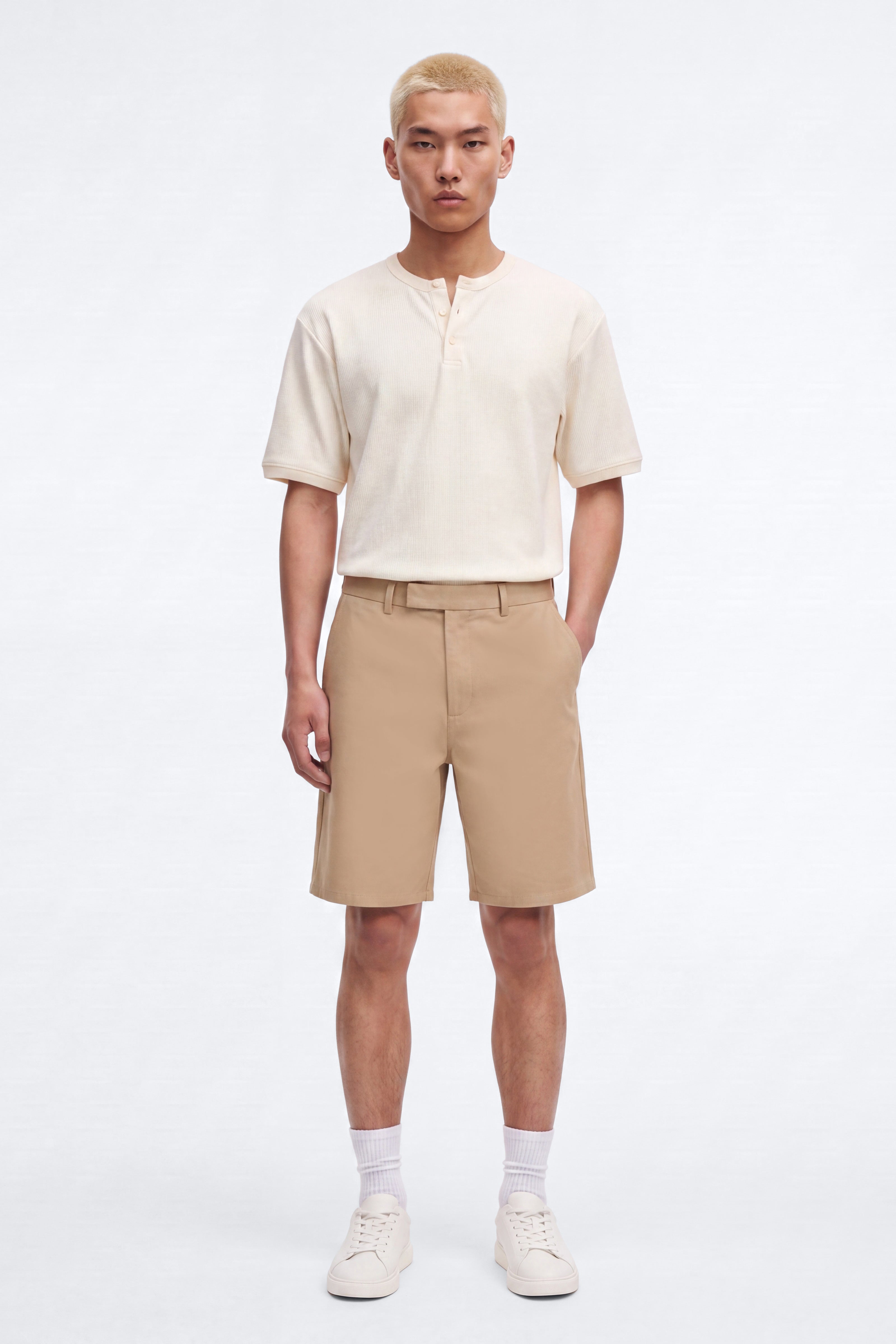 Costa Textured Relaxed Short - Brown image 1