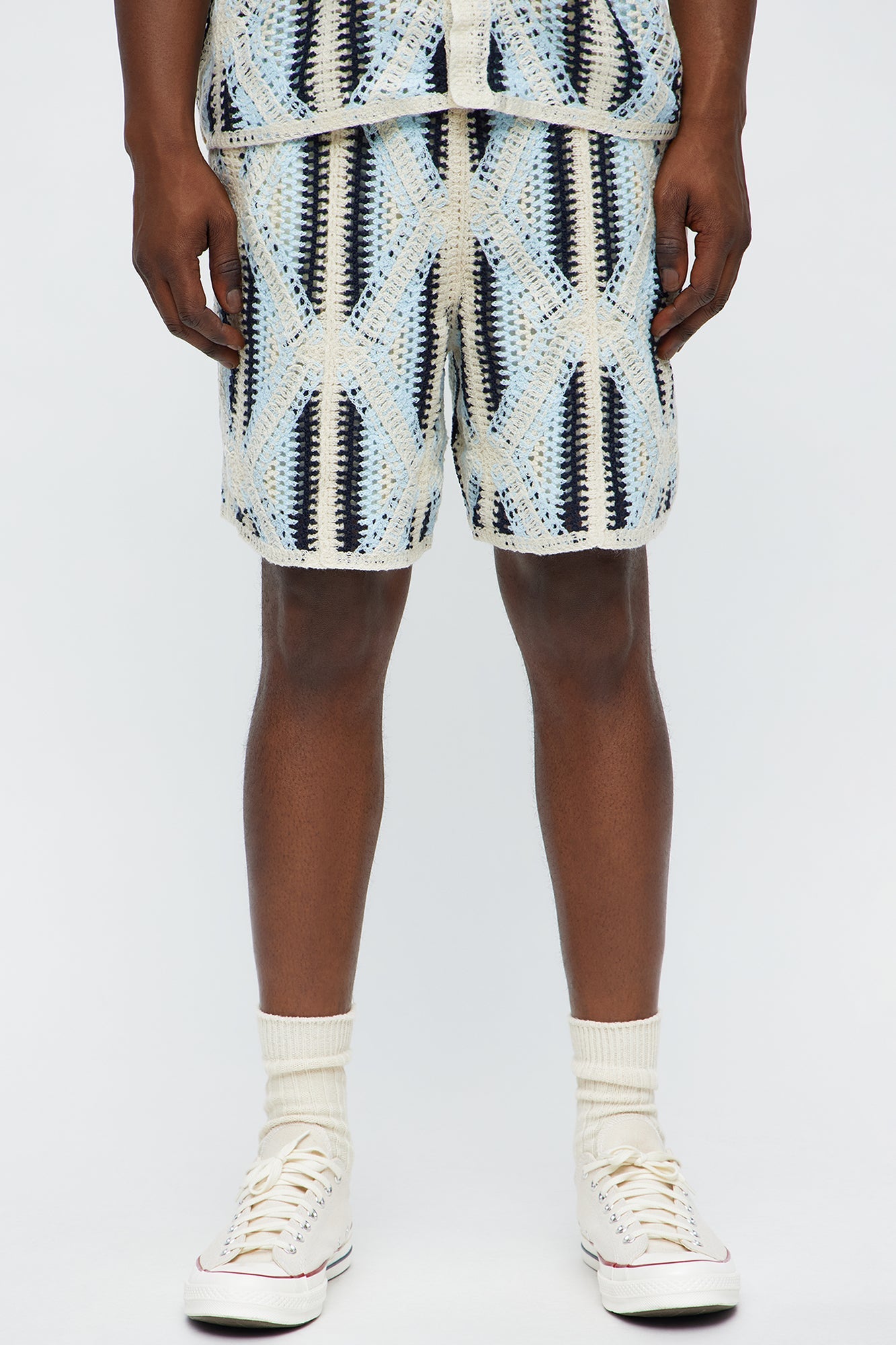 Triangles Knit Short - Blue/combo image 1