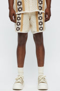 Crochet Panel Short - Cream/combo image 1