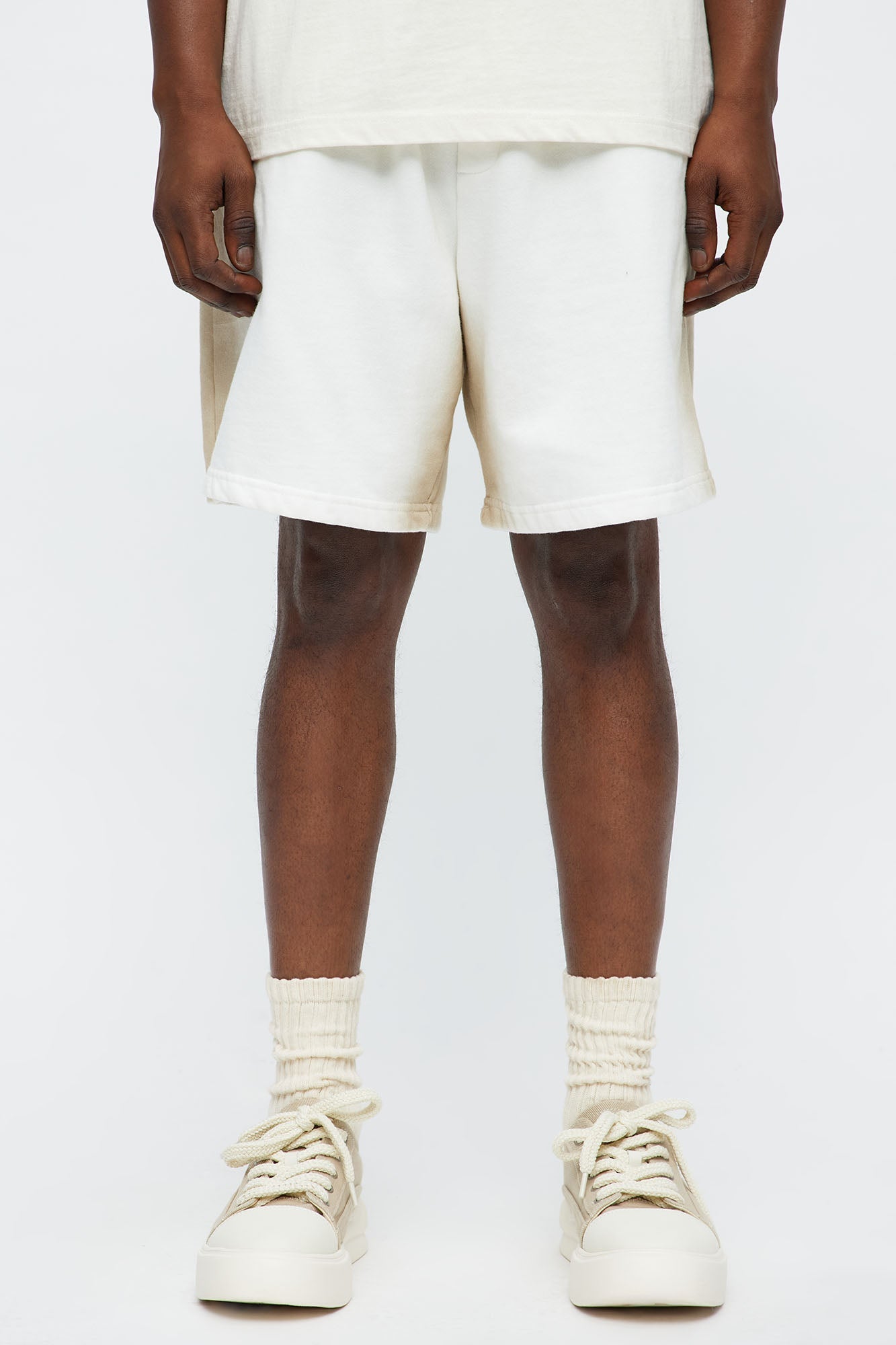 Tyson Blurred Lines Relaxed Shorts - Cream image 1