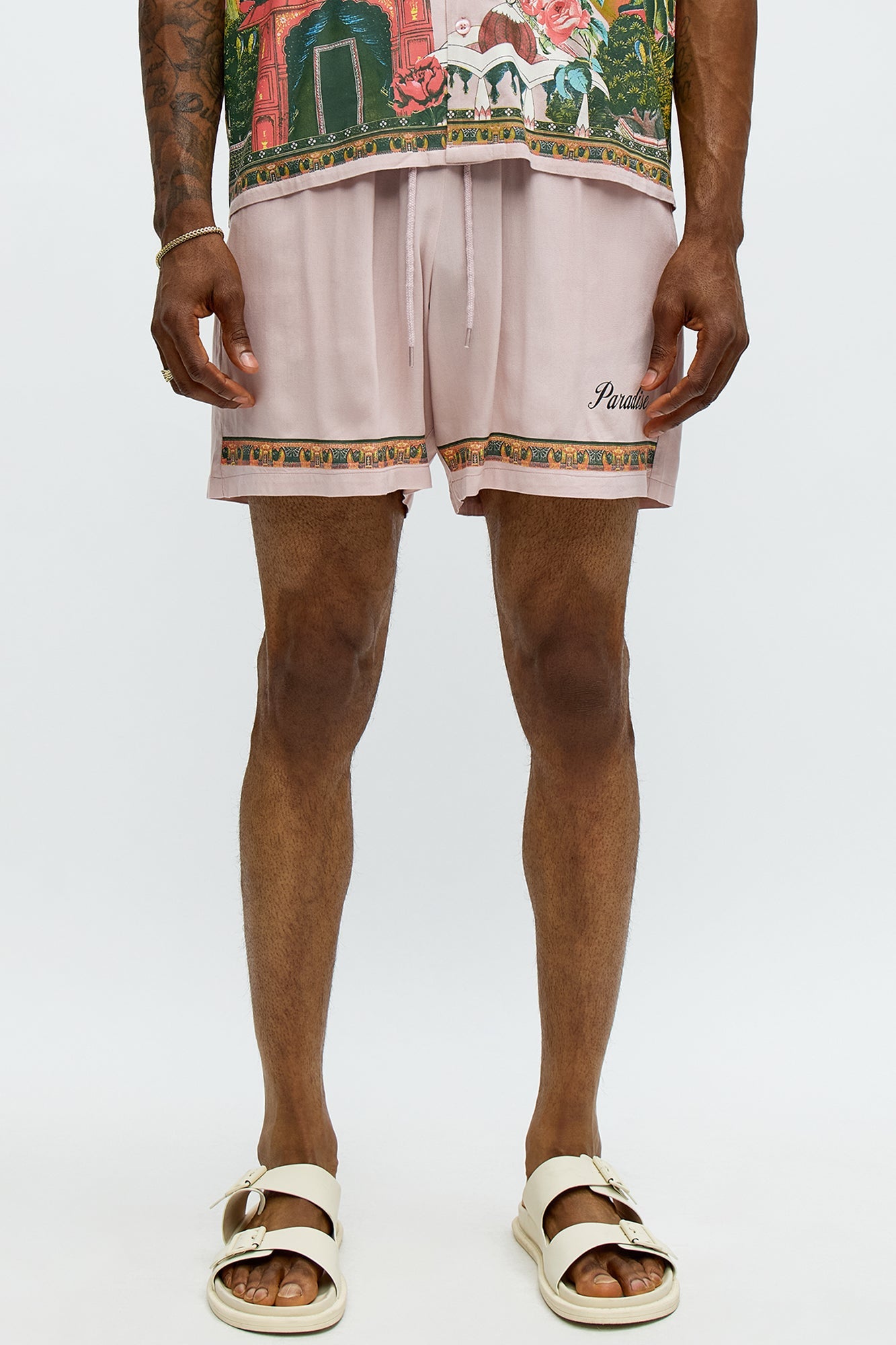 Paradise Set Relaxed Drawstring Short - Pink image 1