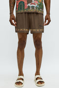 Paradise Set Relaxed Drawstring Short - Brown image 1