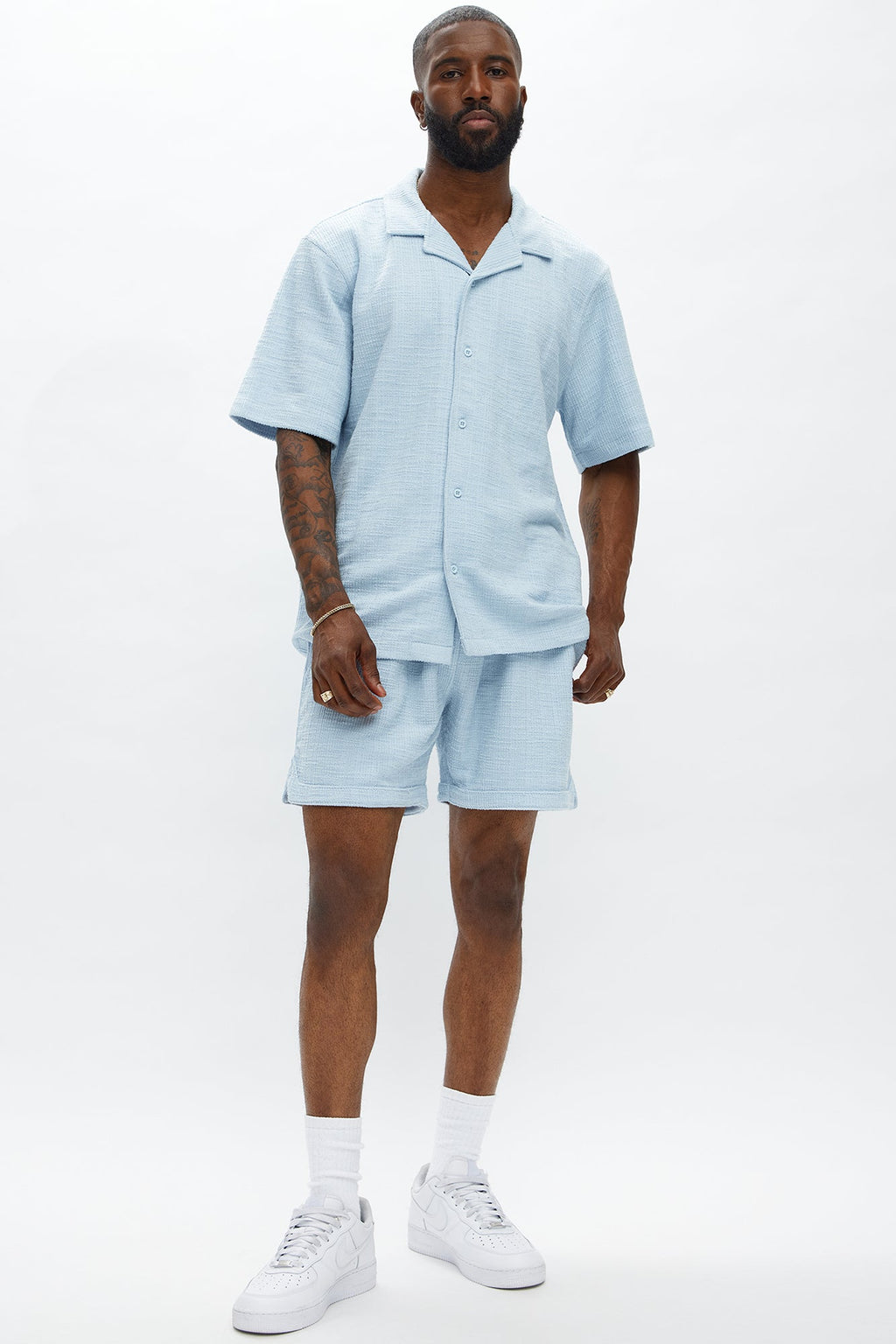 Dean Textured Short - Light Blue image 2
