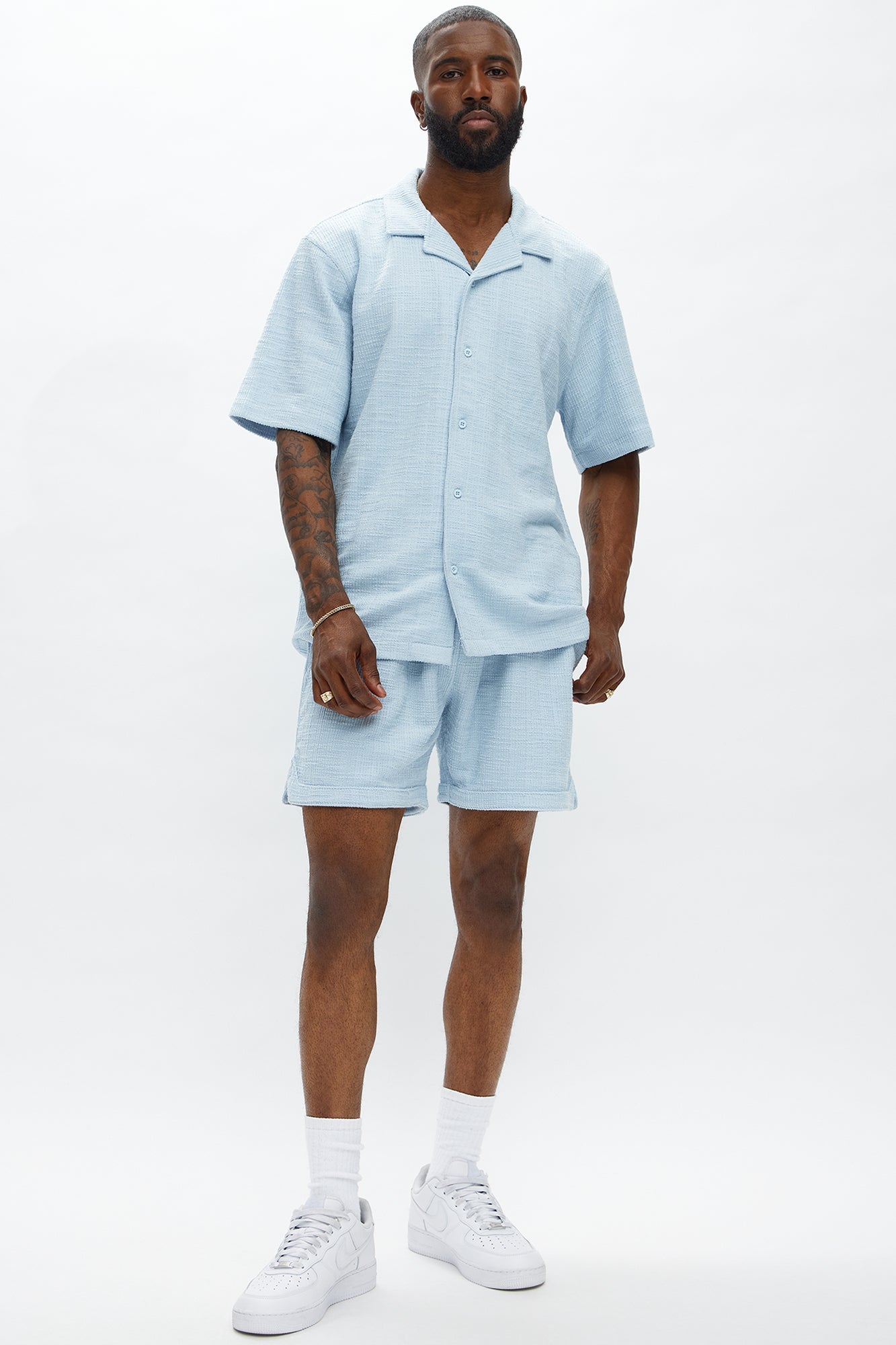 Dean Textured Short - Light Blue image 2
