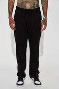 Tyson Heavyweight Straight Sweatpants - Black image 1