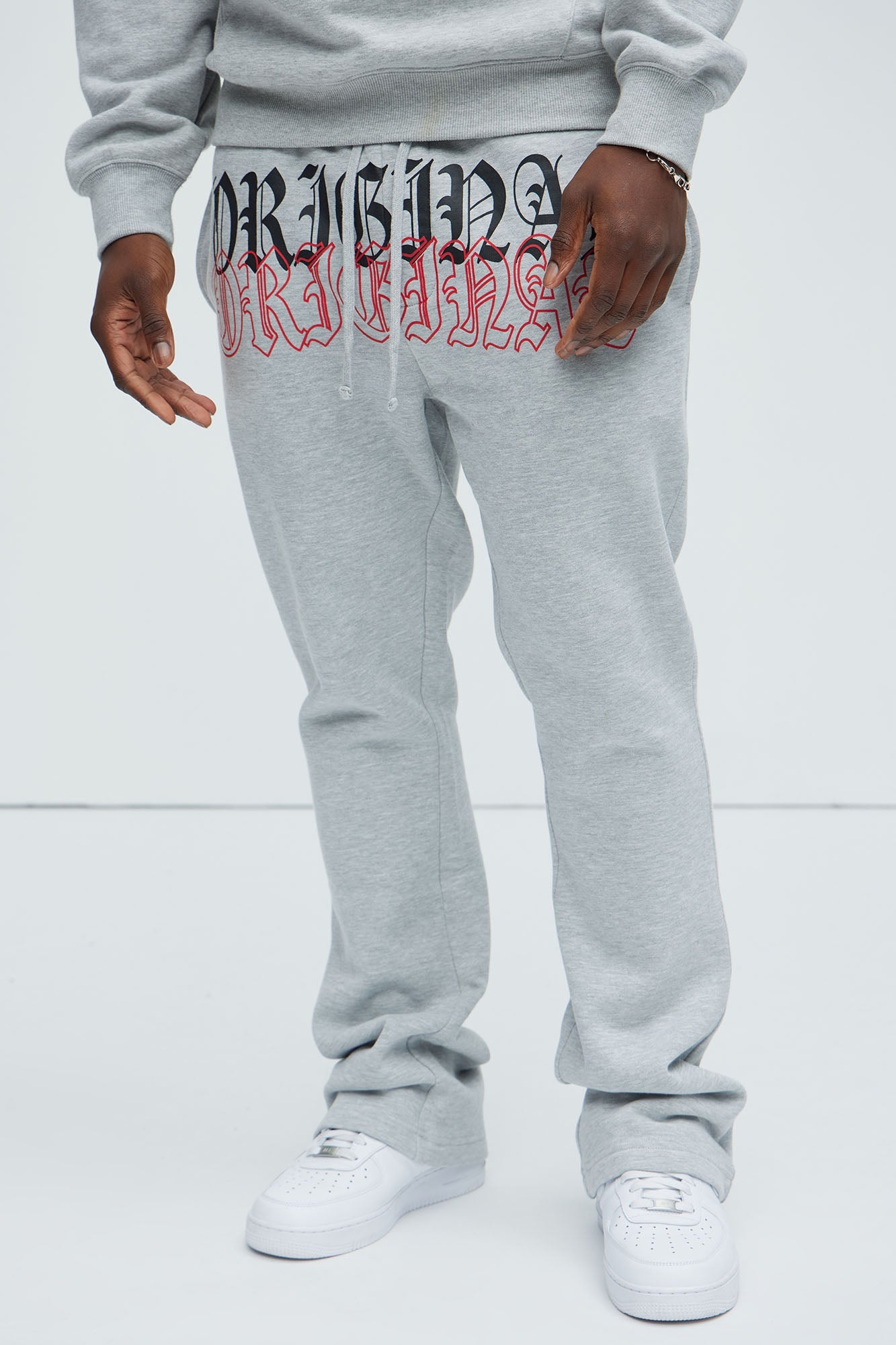 Tyson Original Skinny Flare Sweatpants - Heather Grey image 1