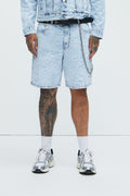 Kenneth Relaxed Denim Shorts - Light Wash image 1