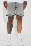 My Idea Relaxed Denim Shorts - Grey image 1