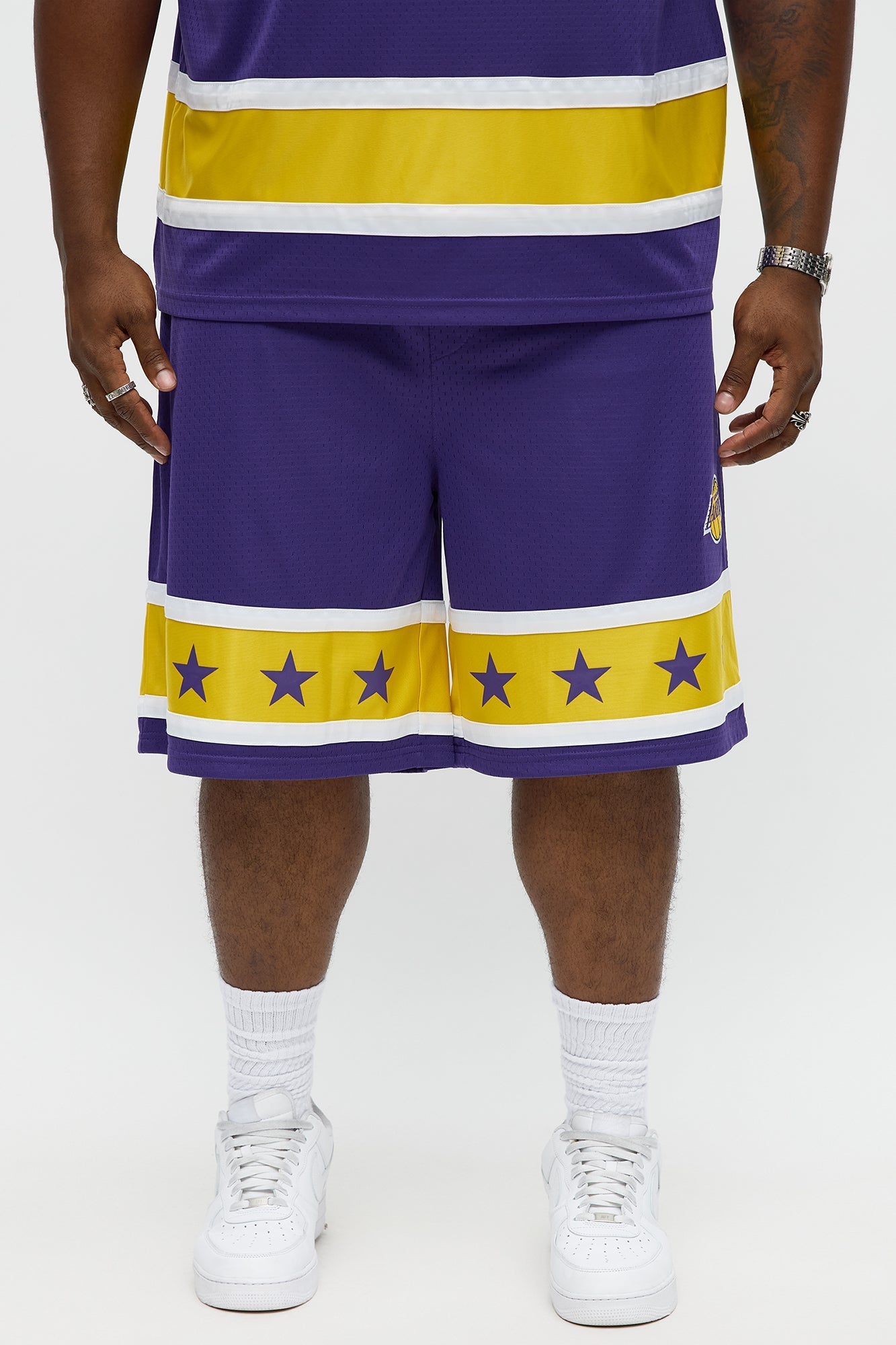 Lakers Believe The Hype Relaxed Shorts - Purple image 1